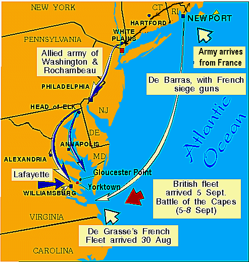 Map of Yorktown March